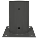 vidaXL Ancre ronde au sol 12 Pièces Anthracite 15 x 15 x 15 cm métal