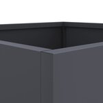 vidaXL Jardinières 2 Pièces anthracite 42x40x39 cm acier laminé à froid