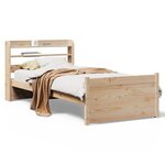 vidaXL Cadre de lit avec tête de lit sans matelas 100x200 cm