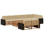 vidaXL Ensemble de canapés d'extérieur 9 pc