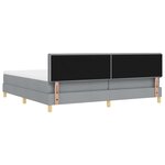 vidaXL Lit à ressorts et LED Gris clair 200x200 cm Tissu
