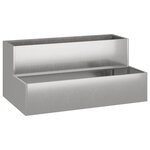 vidaXL Cache-pot de jardin Argent 100 x 60 x 45 cm Acier inoxydable