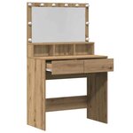 vidaXL Table de Toilette chêne artisanal 80 x 41 x 134.5 cm
