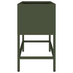 vidaXL Bac de jardin surélevé Vert olive 60 x 26 x 45 cm Acier