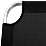 vidaXL Chaise longue pliable extra haute pour seniors Noir Aluminium