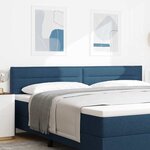 vidaXL Tête de lit Hauteur réglable avec tête de lit Bleu 200 cm tissu