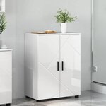 vidaXL Cabinet de salle de bain Blanc brillant 60 x 35 x 80 cm