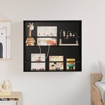 vidaXL Étagère à magazines avec étagère Chêne noir 80 x 12 x 70 cm