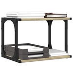 vidaXL Support d'imprimante à 2 niveaux chêne sonoma 41x28x33 5 cm