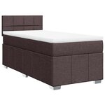 vidaXL Sommier à lattes de lit avec matelas Marron foncé 90x200 cm