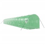 vidaXL Serre avec cadre en acier vert 36 m² 18x2x2 m