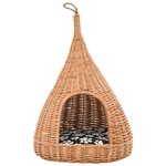 vidaXL Panier pour chats avec coussin 40x60 cm Saule naturel