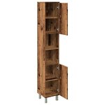 vidaXL Armoire de salle de bain vieux bois 30x30x179cm bois ingénierie