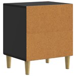 vidaXL Cabinet de chevet 2 Pièces Noir 43 x 34 5 x 50 cm