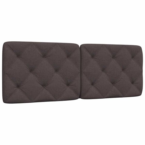 vidaXL Coussin de tête de lit marron foncé 120 cm tissu