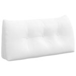 vidaXL Coussin de Dos Blanc 100 x 24 x 50 cm tissu