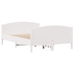 vidaXL Cadre de lit sans matelas blanc 120x190 cm bois de pin massif