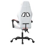 vidaXL Chaise de jeu Blanc et rose Similicuir