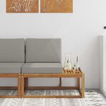 vidaXL Canapé d'extérieur en bout avec coussin Naturel 91 x 63 x 73 cm