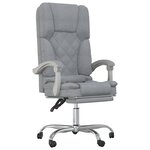 vidaXL Fauteuil de massage inclinable de bureau Gris clair Tissu