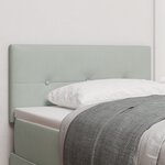 Headboard LED vidaXL Bouton capitonné Gris clair 90 cm Velours