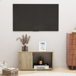 Vidaxl meuble tv chêne sonoma 60x24x32 cm aggloméré