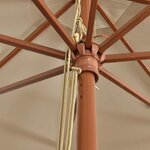 vidaXL Parasol de jardin avec mât en bois taupe 400x273 cm