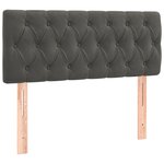 vidaXL Sommier à lattes de lit et matelas gris foncé 120x190cm velours