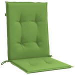 vidaXL Coussins de chaise à dossier bas lot de 2 vert mélangé tissu