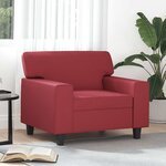 vidaXL Fauteuil Rouge bordeaux 60 cm Similicuir