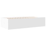 vidaXL Lit de jour avec tiroirs blanc 75x190 cm bois d'ingénierie