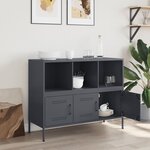 vidaXL Buffet anthracite 100 5x39x79 cm acier