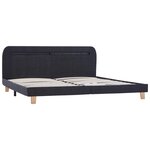 vidaXL Cadre de lit avec LED sans matelas gris foncé tissu 180x200 cm