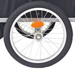 Vidaxl remorque de vélo pour enfants rouge et noire 30 kg
