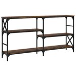 vidaXL Table console chêne fumé 150x29x76 5 cm bois d'ingénierie