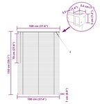 vidaXL Store Vénitien Marron clair avec motif 150 x 100 cm PVC