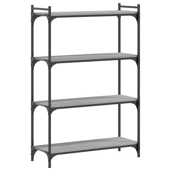 vidaXL Bibliothèque à 4 niveaux sonoma gris 80x30x120 cm
