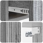 vidaXL Cabinet de chevet mural Sonoma gris 49 x 34 5 x 20 cm
