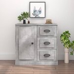 vidaXL Buffet gris béton 70x35 5x67 5 cm bois d'ingénierie