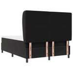 vidaXL Lit à ressorts avec matelas noir 160x200 cm en velours