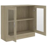 vidaXL Armoire à vitrine Chêne sonoma 82 5x30 5x80cm Bois d'ingénierie