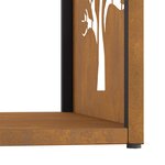 VidaXL Étagère à bois 40x40x40 cm acier résistant aux intempéries