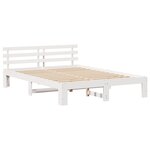 vidaXL Cadre de Lit en Bois Blanc Bois 160 x 200 cm Durable