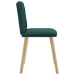 vidaXL Chaises à manger lot de 6 vert foncé tissu