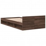 vidaXL Cadre de lit avec tiroir sans matelas chêne marron 90x190 cm