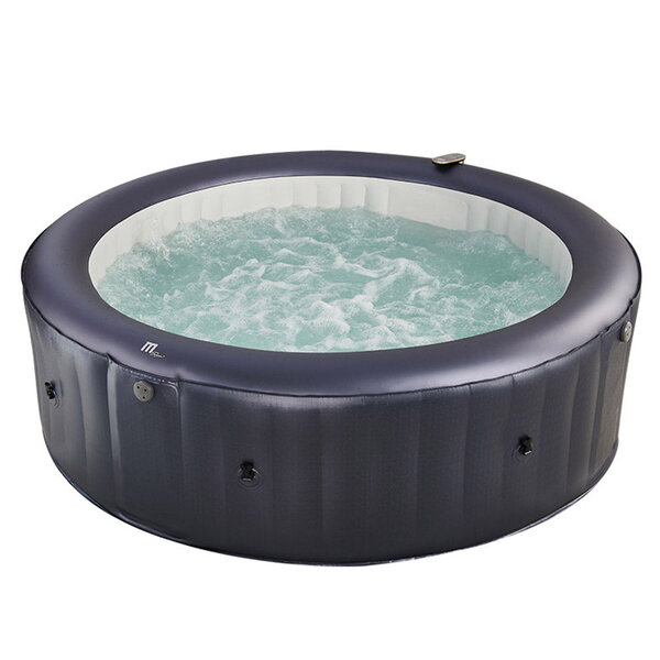 Spa gonflable rond hydrojets 6 places carlton gris pvc armé ø204cm