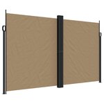 vidaXL Auvent latéral rétractable taupe 200x600 cm