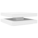 vidaXL Table basse rotative à 360 degrés blanc 90x90x34 5 cm