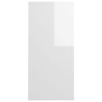 vidaXL Bureau d'ordinateur portable blanc brillant bois d'ingénierie