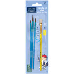 Lot de 3 pinceaux pony + 1 brosse n°8 lefranc bourgeois